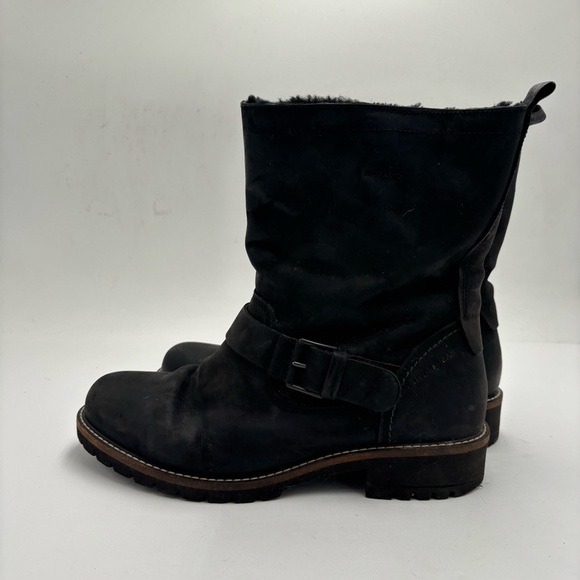 Ecco Women’s 40 Black Leather Pull On Elaine Outdoor Mid Calf Boots - Picture 1 of 7